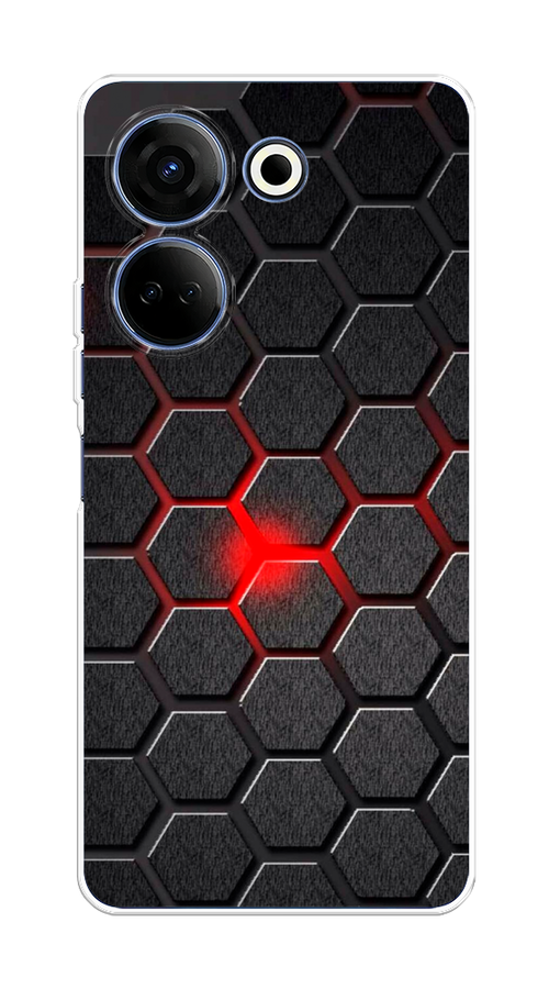 

Чехол на Tecno Camon 20 "Соты красные", Красный;черный;серый, 304150-3