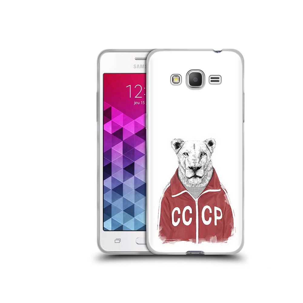 

Чехол MyPads Tocco для Samsung Galaxy Grand Prime львица ссср, Прозрачный, Tocco