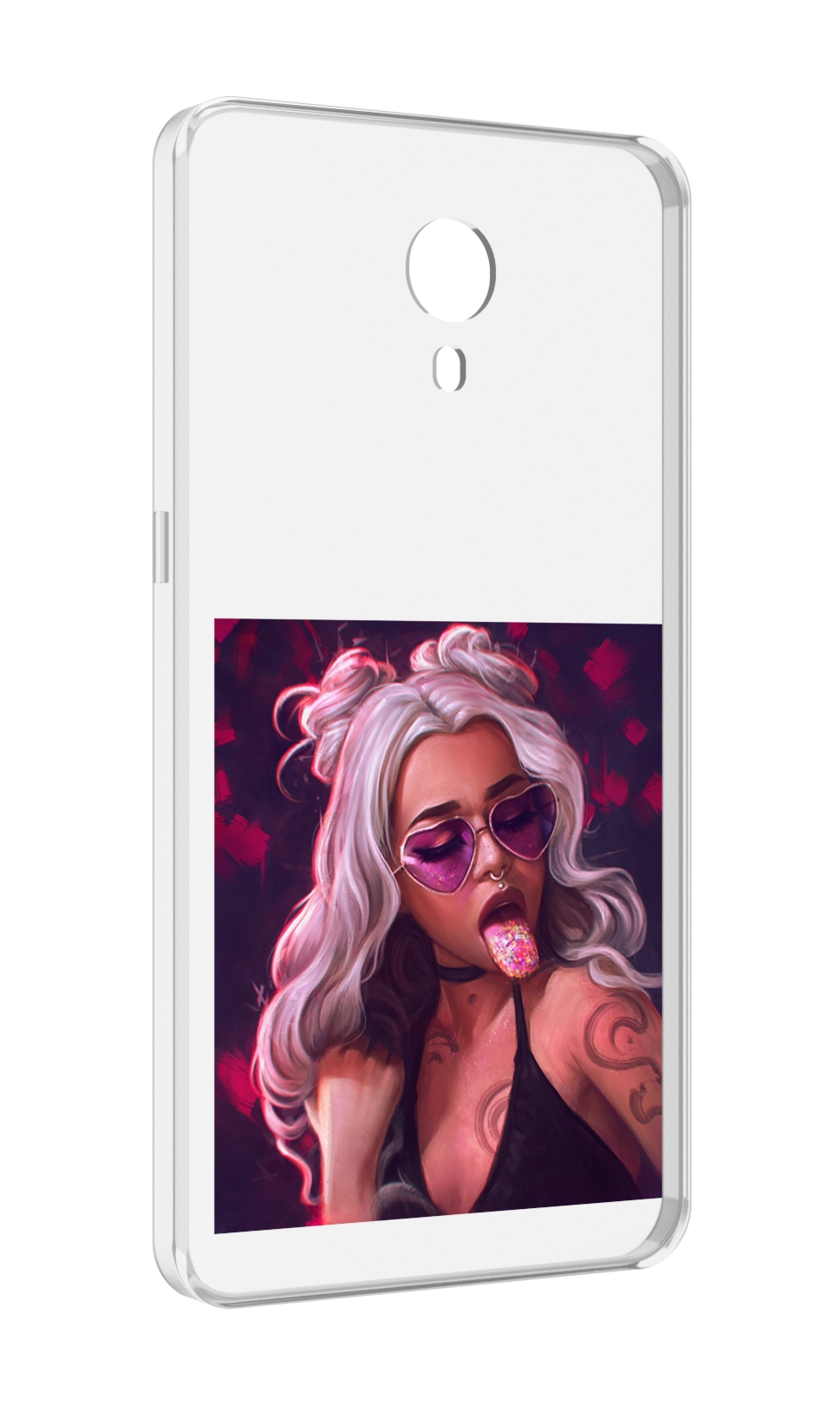 

Чехол MyPads блестящий-язык женский для Meizu M3 Note, Прозрачный, Tocco