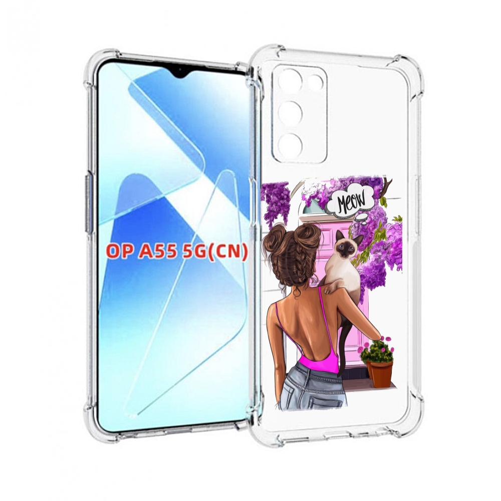 

Чехол MyPads Девушка-с-котиком женский для Infinix Zero X Neo, Прозрачный, Tocco