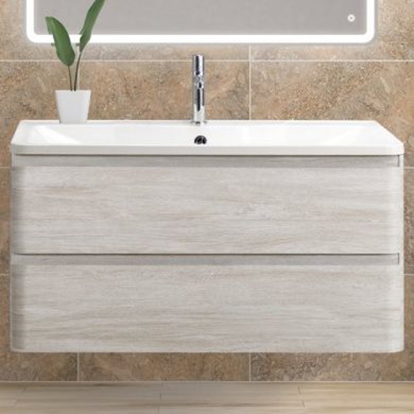 фото Тумба для комплекта belbagno albano 100 подвесная, rovere vintage bianco