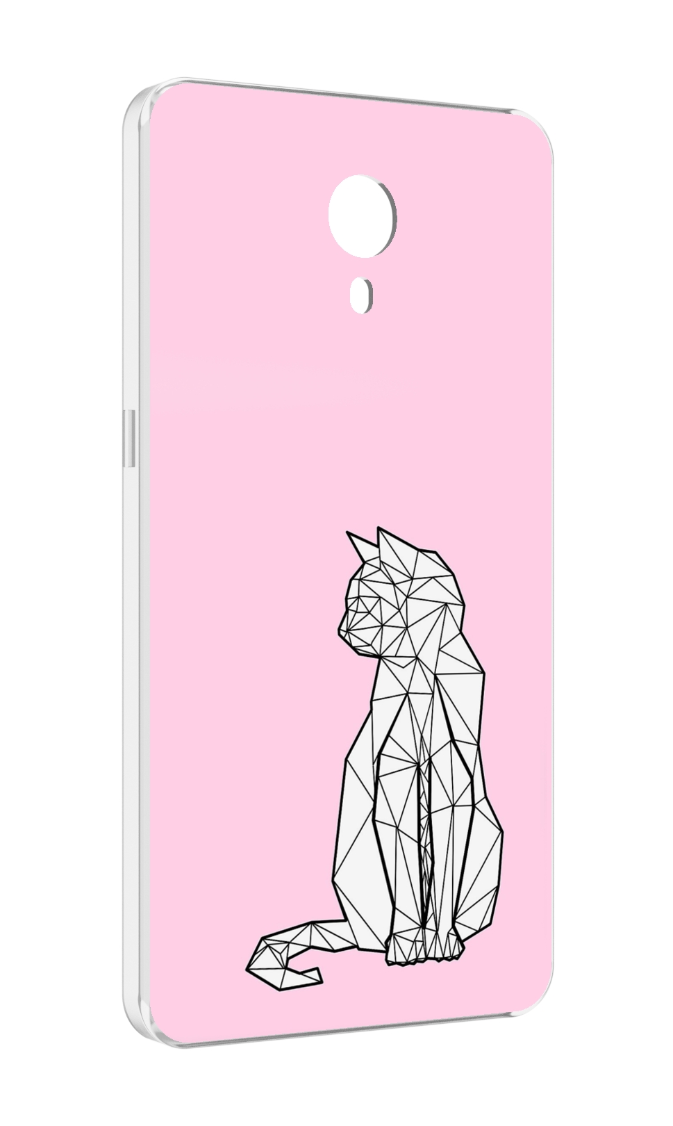 

Чехол MyPads белый котик с гранями для Meizu M3 Note, Прозрачный, Tocco