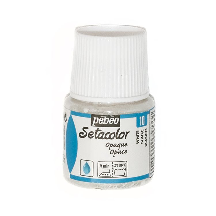 

Краска для темных и светлых тканей Pebeo Setacolor белая, 45 мл, Белый