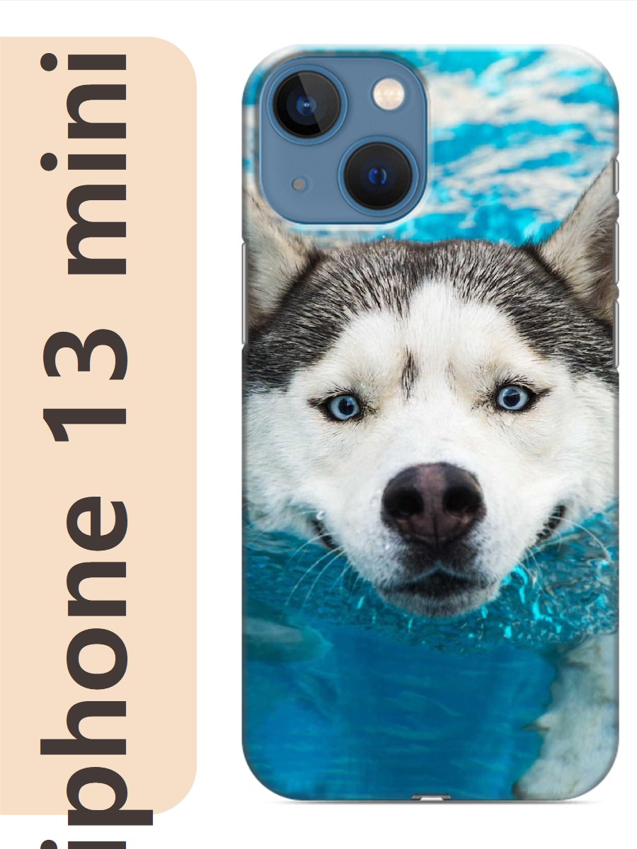 

Чехол на Apple Iphone 13 mini хаски в воде 806, Iphm13dogs