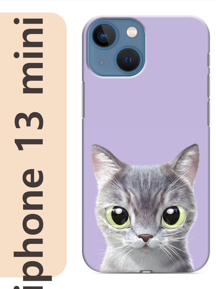 

Чехол на Apple Iphone 13 mini серый кот 771, Прозрачный, Iphm13cats