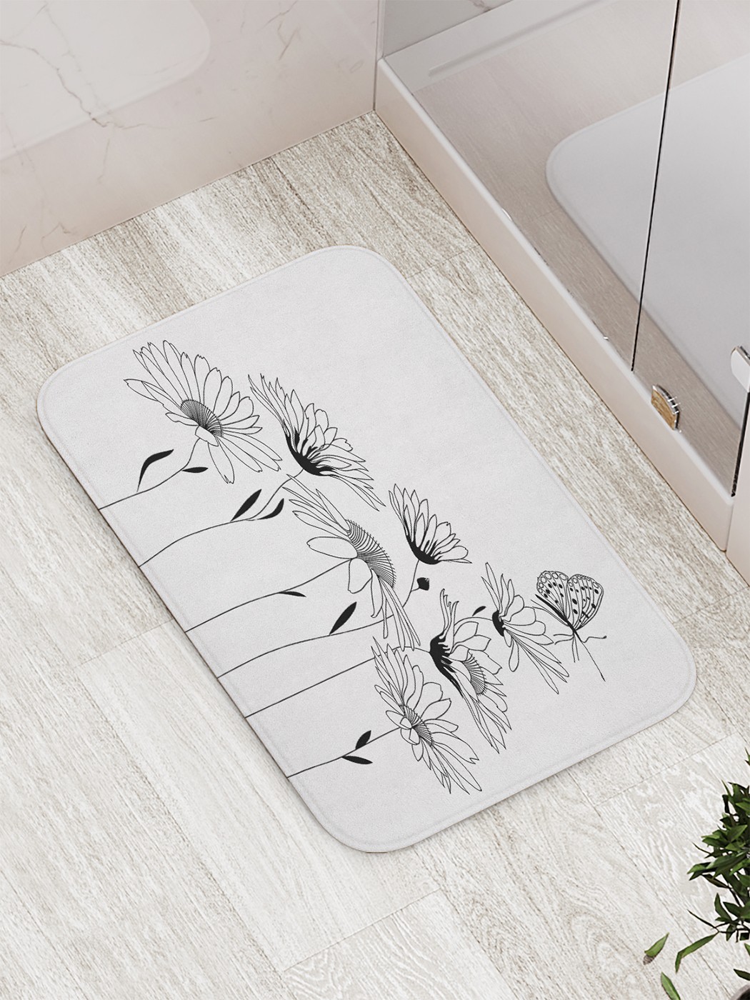 

bath_69631 Коврик противоскользящий для ванной, сауны, бассейна, 77х52 см