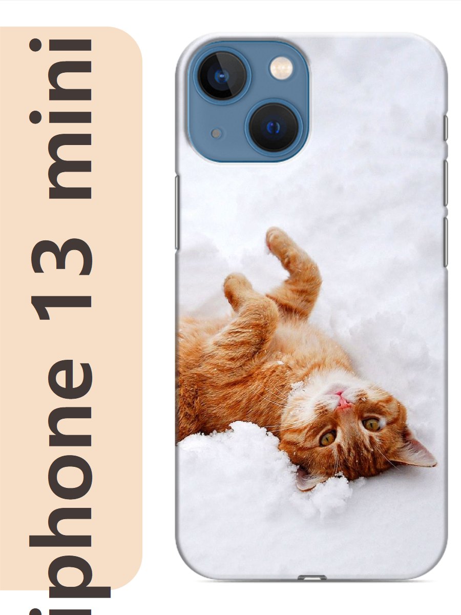 

Чехол на Apple Iphone 13 mini рыжий кот в снегу 760, Прозрачный, Iphm13cats