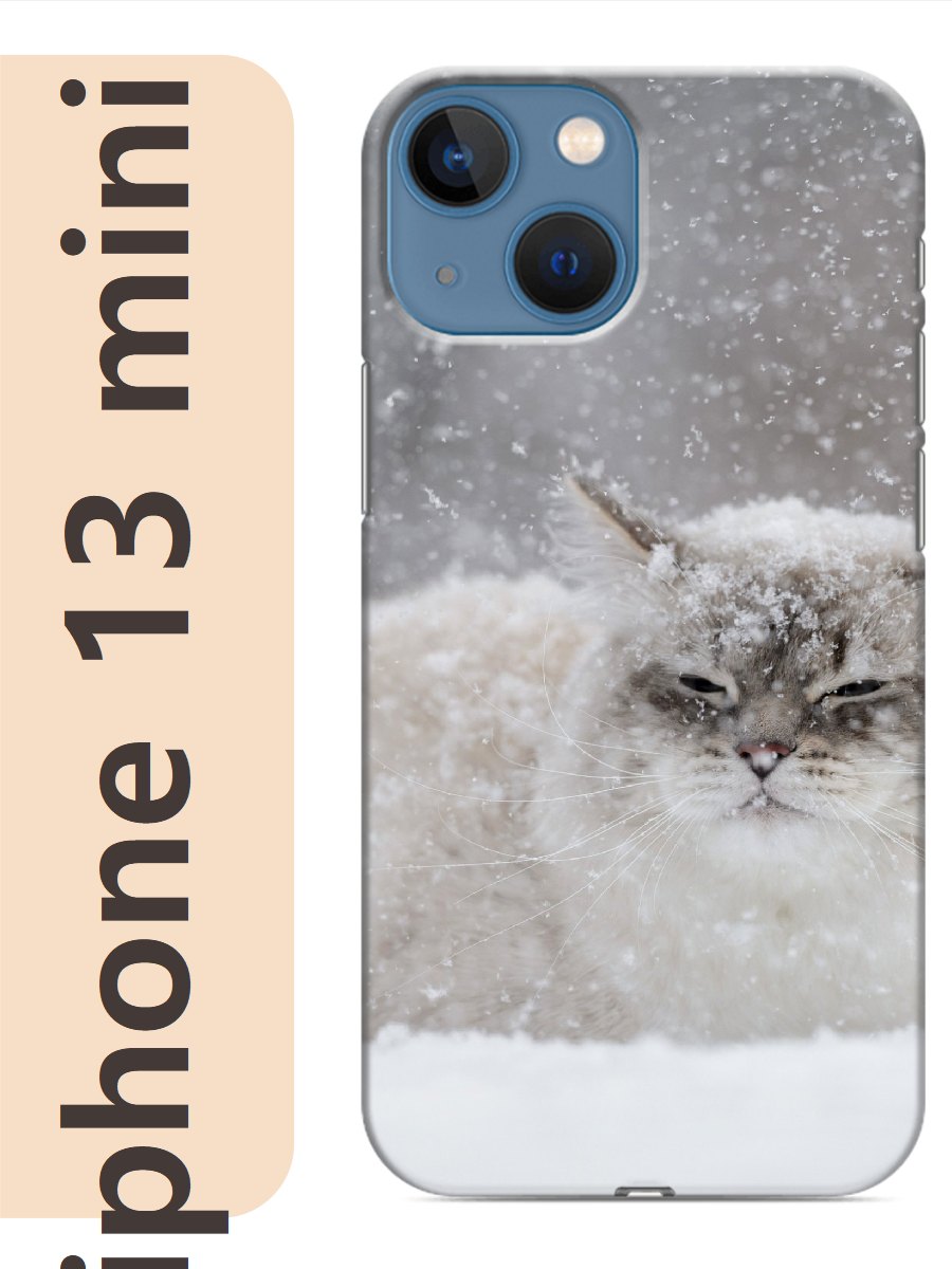 

Чехол на Apple Iphone 13 mini кот в снегу 758, Прозрачный, Iphm13cats