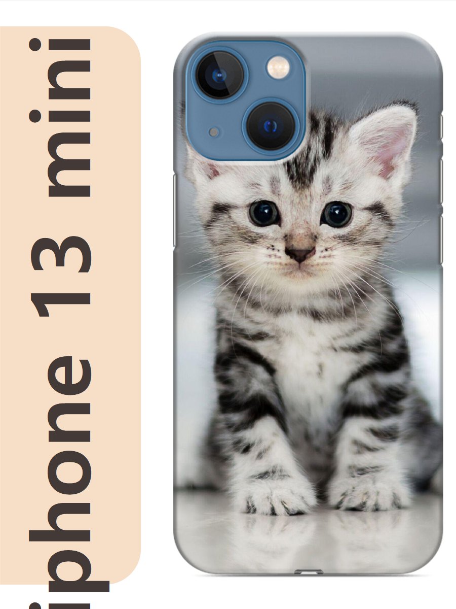 

Чехол на Apple Iphone 13 mini котенок серый 756, Прозрачный, Iphm13cats