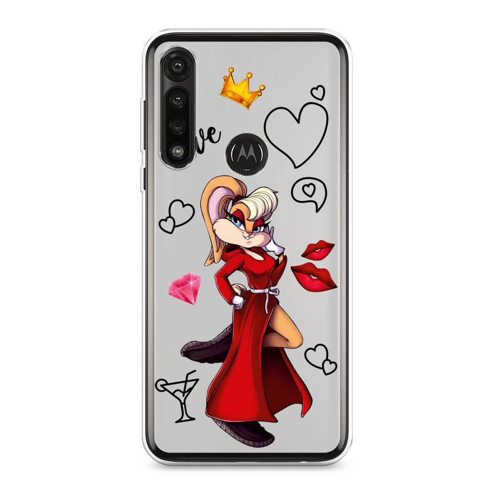 

Чехол на Motorola Moto G Power 2020 "Rich Lola Bunny", Красный;бежевый;оранжевый, 242650-6