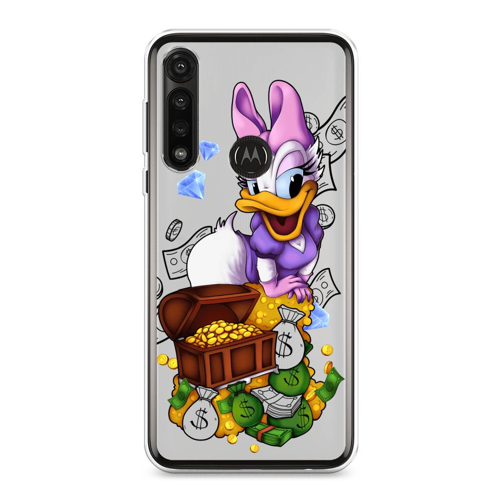 

Чехол на Motorola Moto G Power 2020 "Rich Daisy Duck", Коричневый;белый;фиолетовый, 242650-6