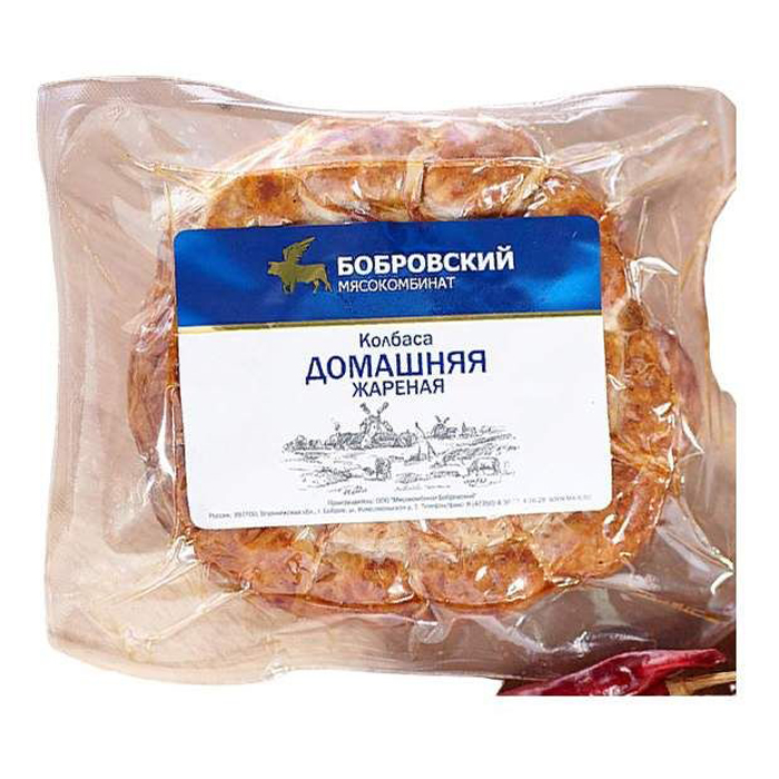 

Колбаса жареная Бобровский мясокомбинат Домашняя 500 г