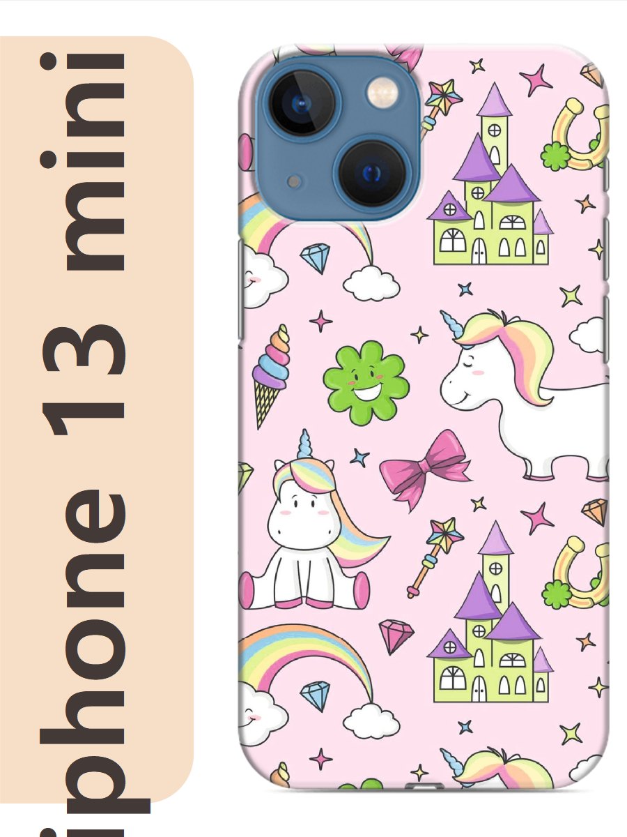 

Чехол на Apple Iphone 13 mini единорог 545, Прозрачный, Iphm13erog