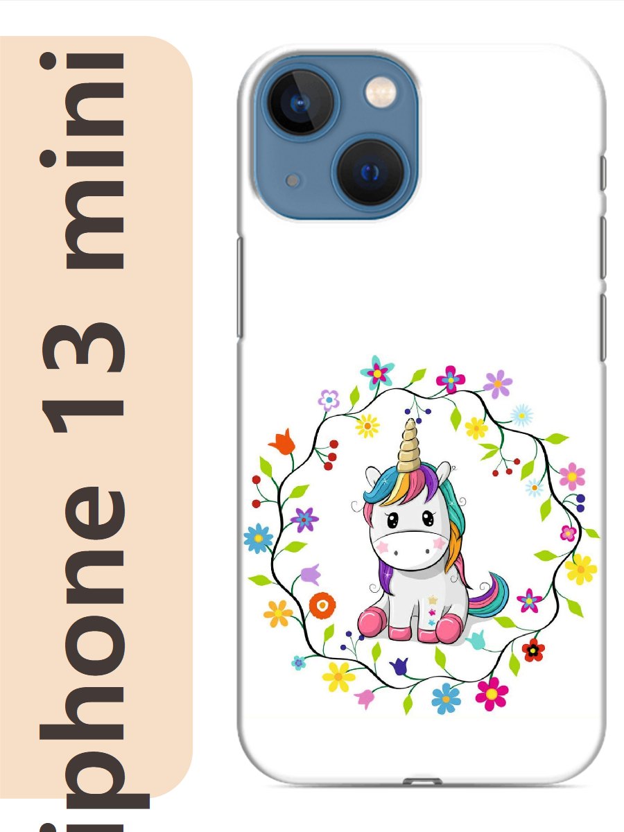 

Чехол на Apple Iphone 13 mini единорог 507, Прозрачный, Iphm13erog