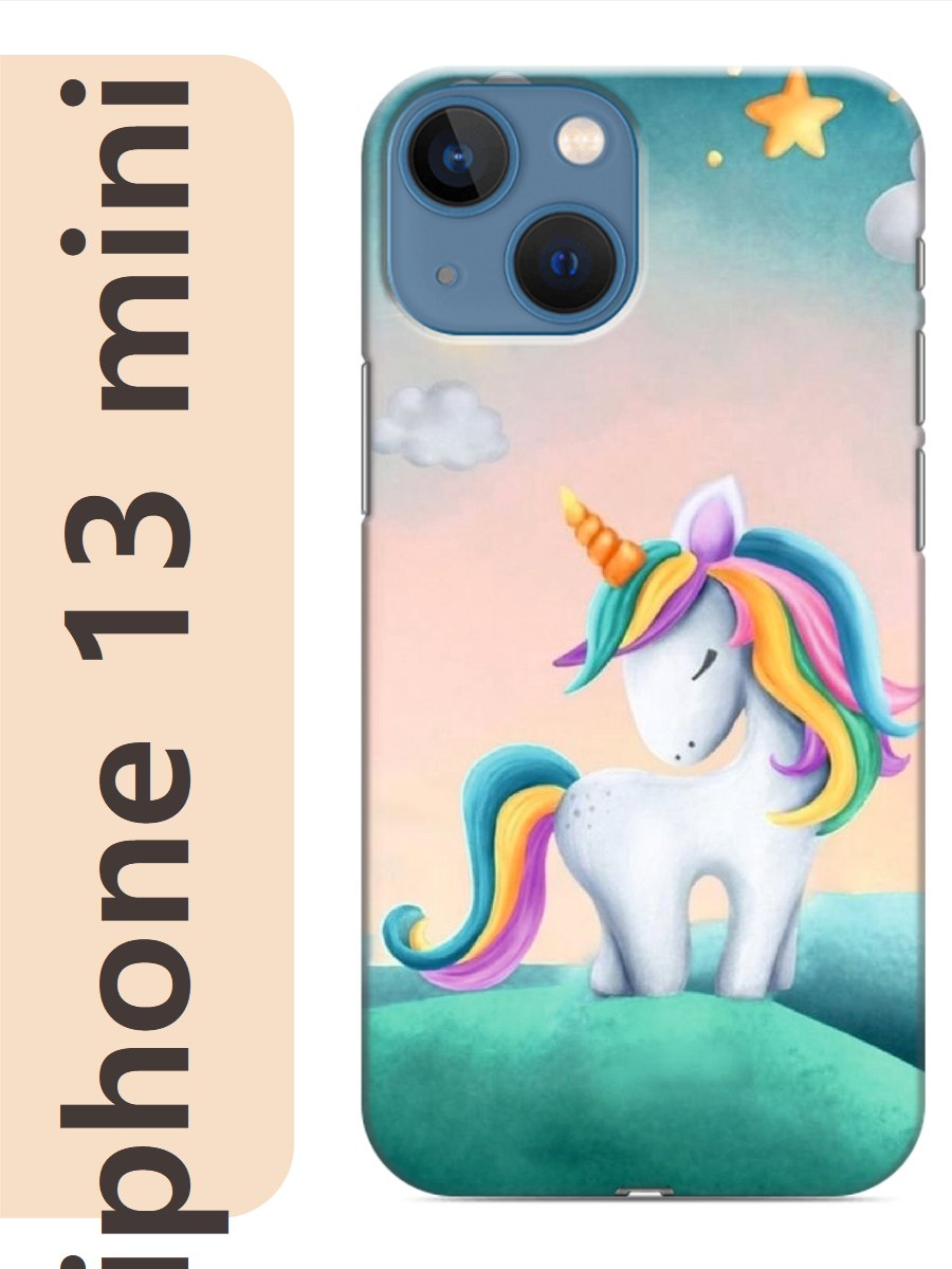 

Чехол на Apple Iphone 13 mini единорог 505, Прозрачный, Iphm13erog