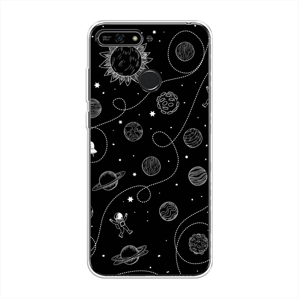 

Чехол Awog на Honor 7A Pro "В невесомости", Бежевый, 65450-4