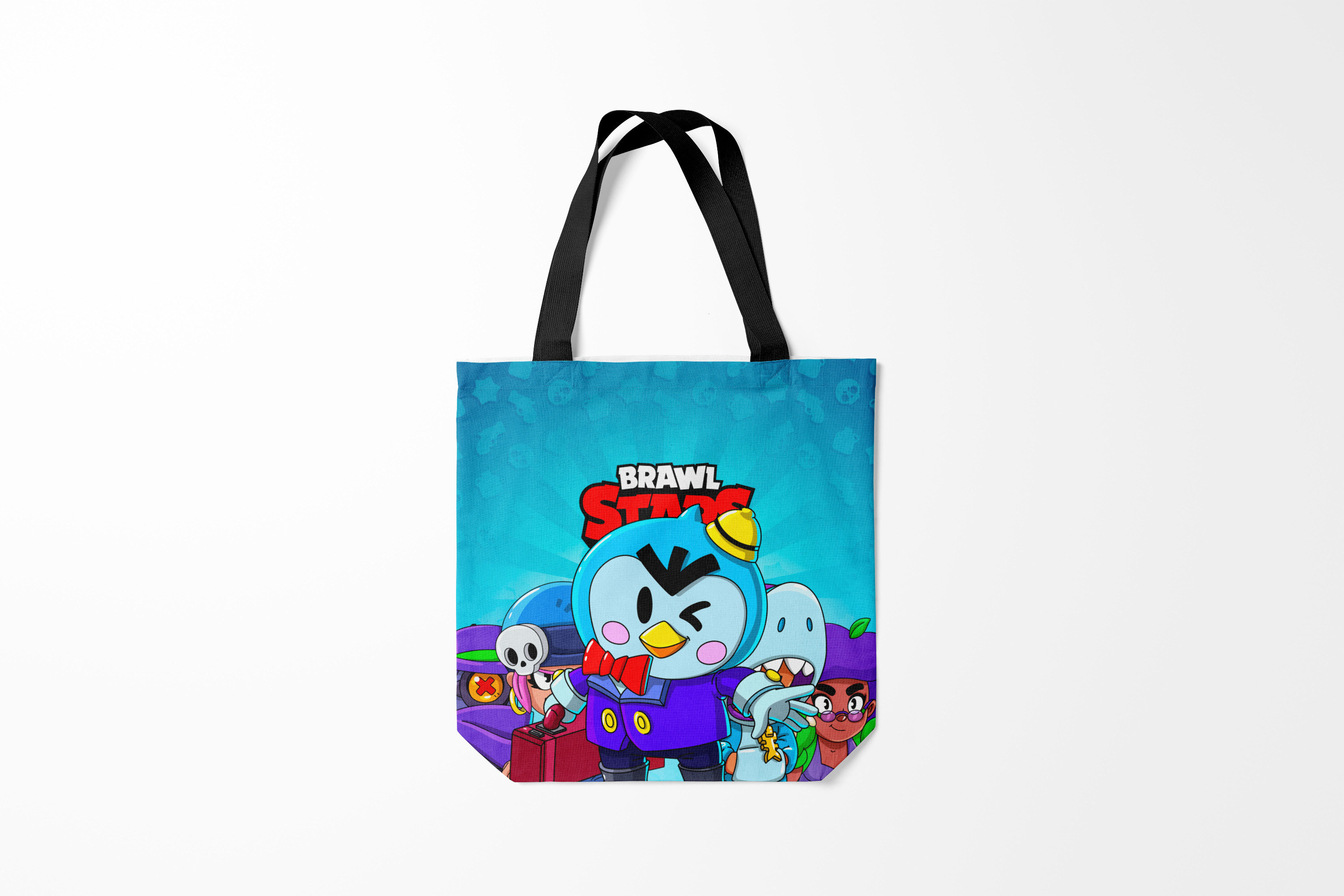 

Сумка шoппер унисекс Burnettie Brawl Stars MR.P, голубой, Brawl Stars MR.P
