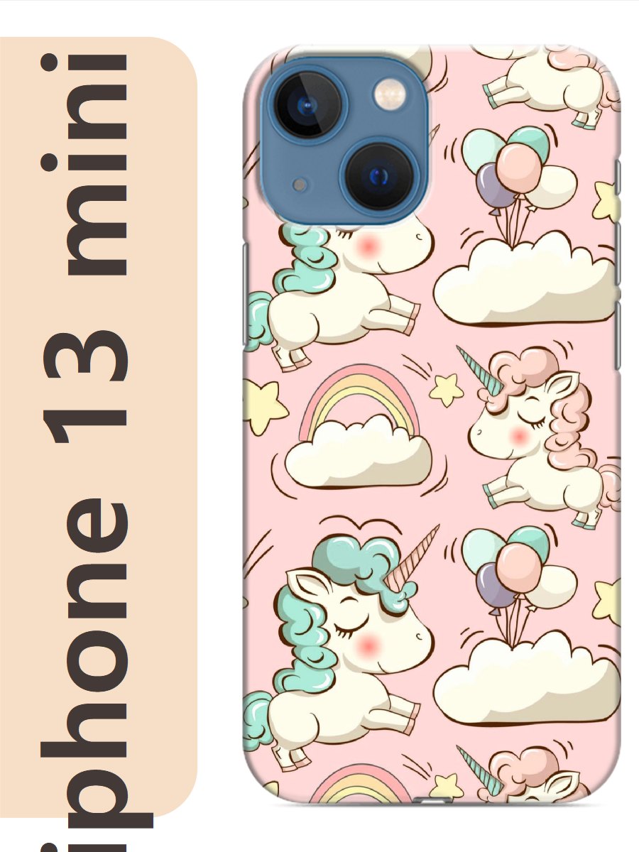 

Чехол на Apple Iphone 13 mini единорог 499, Прозрачный, Iphm13erog