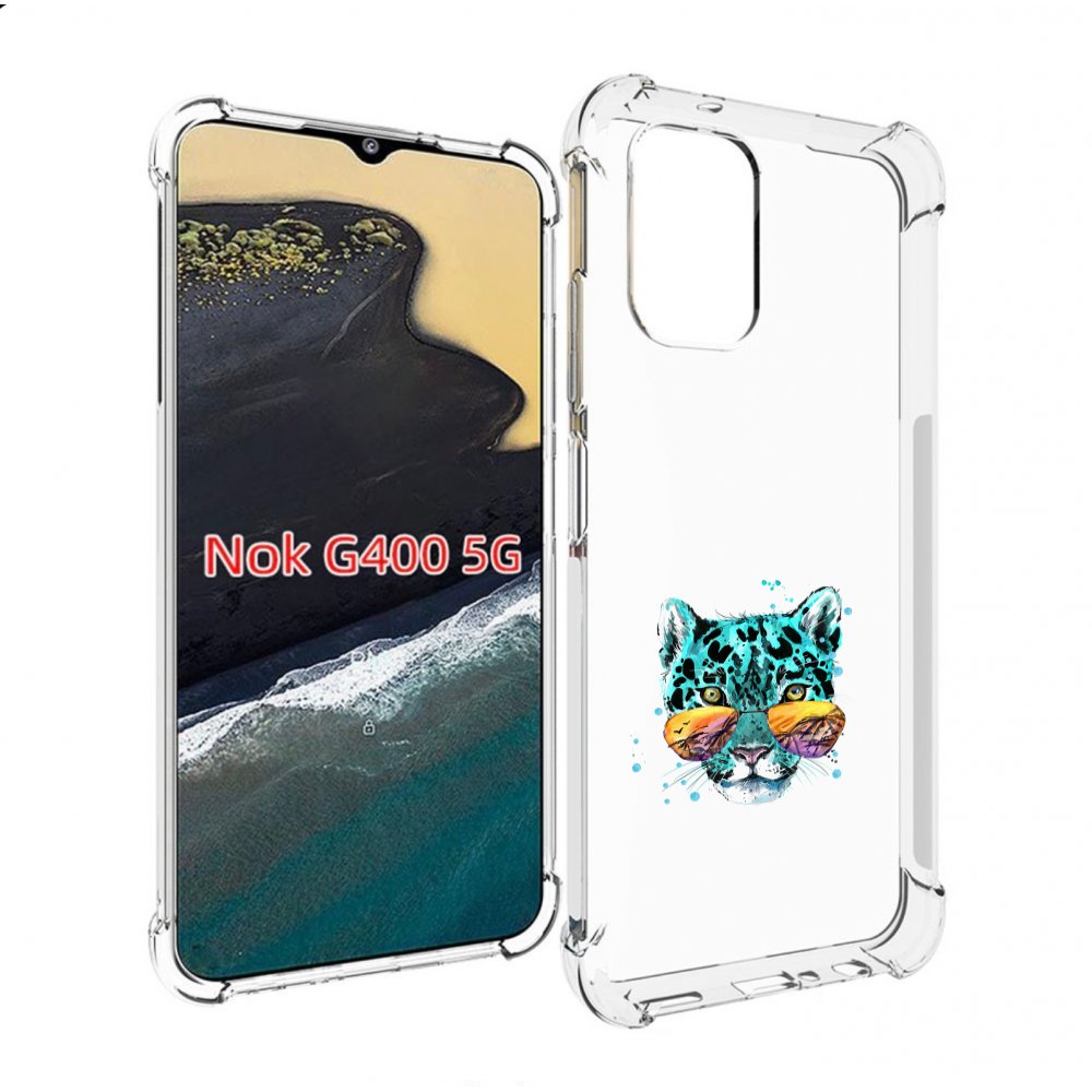 

Чехол MyPads голубой лео для Nokia G400 5G, Прозрачный, Tocco