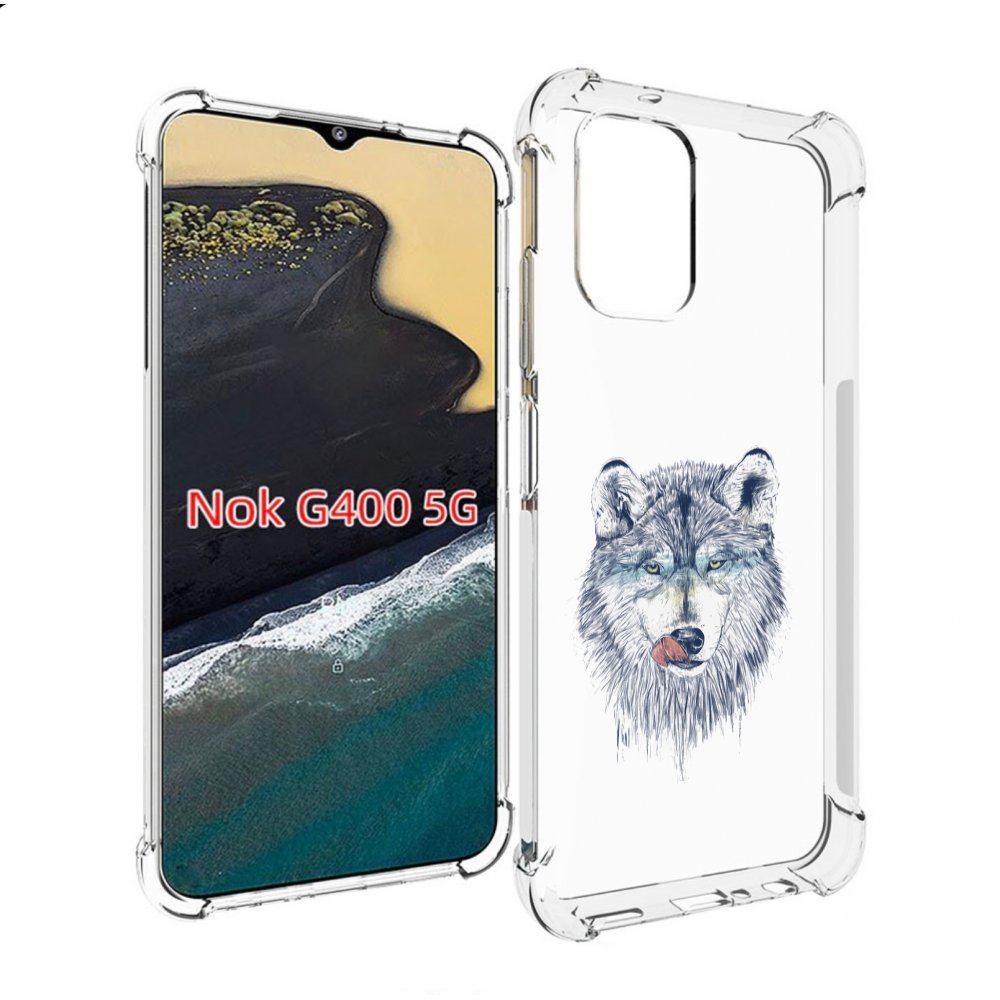 

Чехол MyPads голодгый волк для Nokia G400 5G, Прозрачный, Tocco