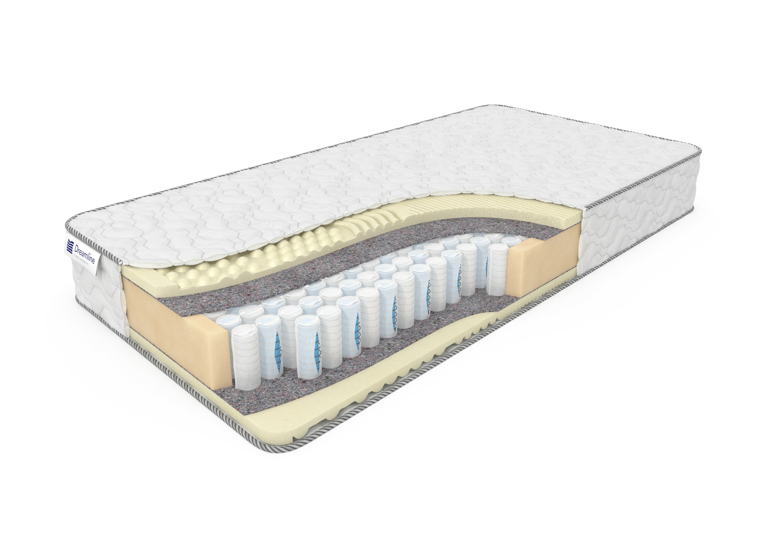 

Матрас Dreamline Natural Komfort Massage DS 185х200, Бежевый;белый;серый;серебристый, Natural Komfort Massage DS