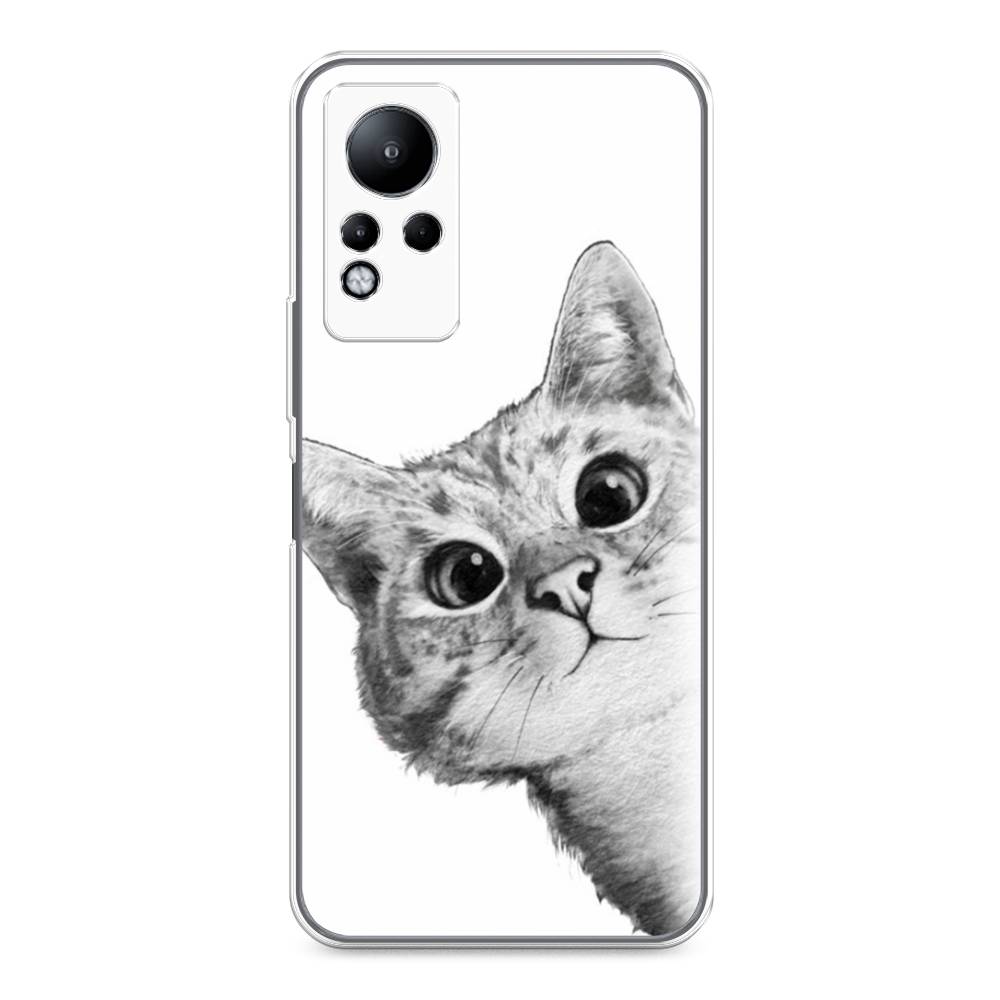 фото Чехол awog "кот рисунок черно-белый" для infinix note 11
