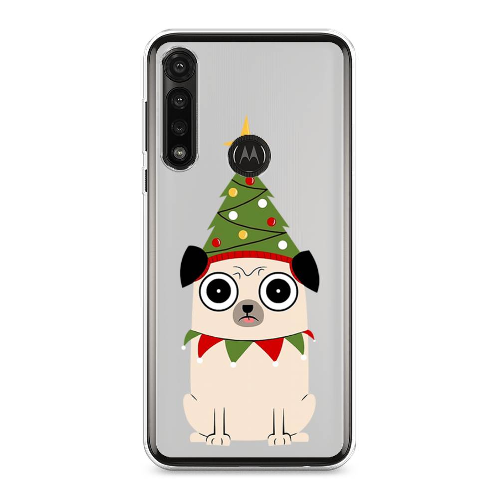 

Чехол на Motorola Moto G Power 2020 "Собачка с ёлочкой", Бежевый;красный;зеленый, 242650-1