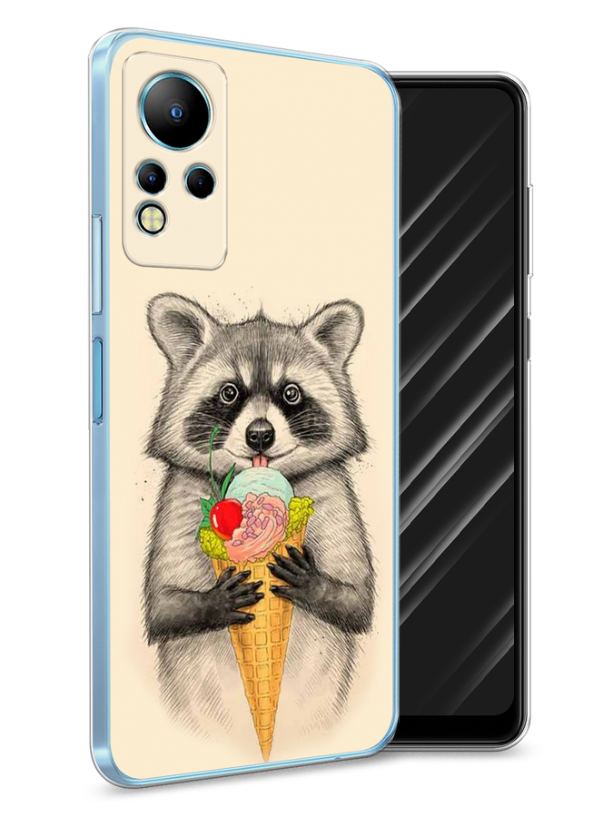 

Чехол Awog на Infinix Note 11 "Енот с мороженым", Разноцветный, 3100450-10