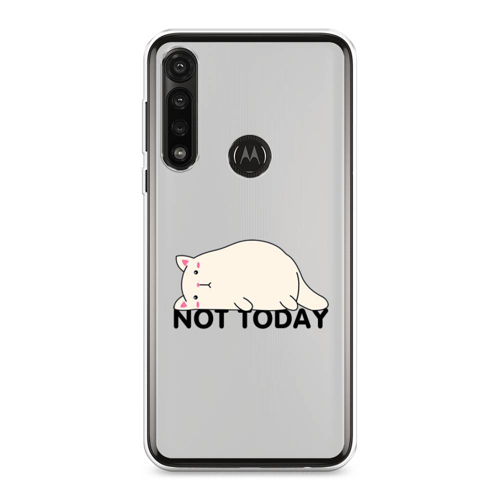 

Чехол на Motorola Moto G Power 2020 "Cat not today", Белый;розовый;черный, 242650-1