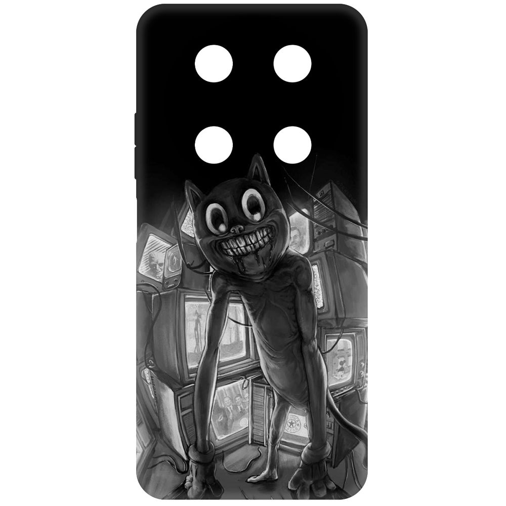 

Чехол-накладка Krutoff Soft Case Хаги Ваги - Картун Кэт для ITEL RS4 черный