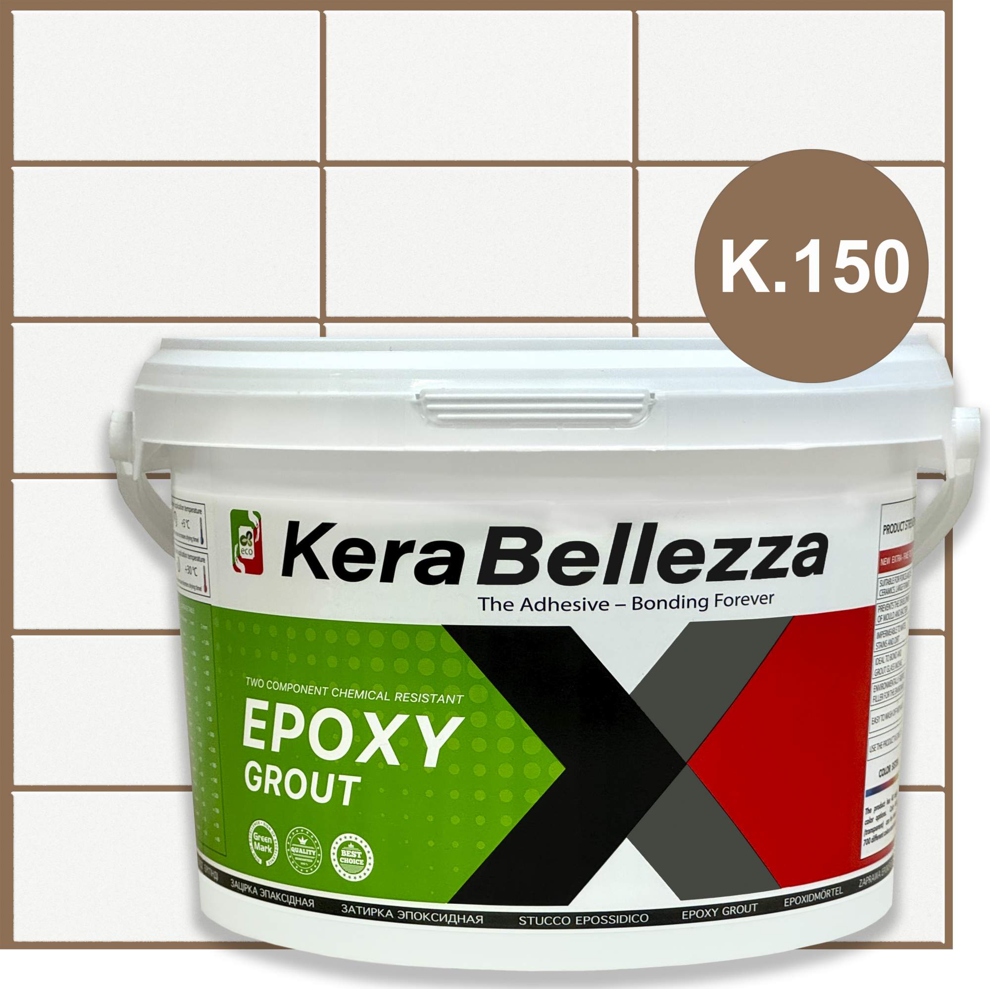 Затирка KeraBellezza Design  цветная эпоксидная К150 Перекати поле 2 кг. эпоксидная краска для бетонных полов акреп 20 кг 0 4 кг кр коричневый ут000010784