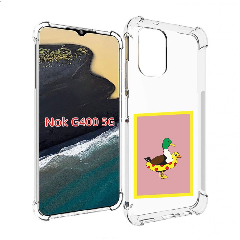 

Чехол MyPads утка в круге надувном для Nokia G400 5G, Прозрачный, Tocco