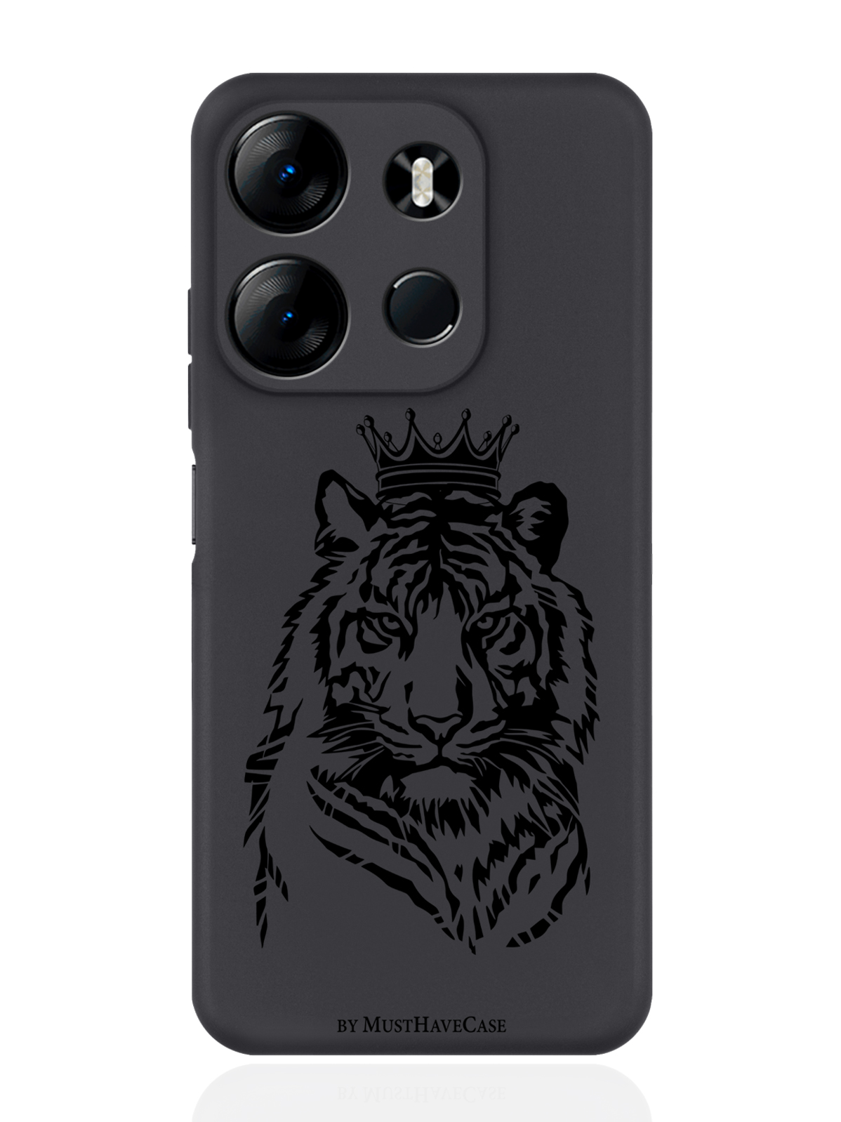 

Чехол MustHaveCase для Tecno Spark Go 2023/Tecno Pop 7 Pro Тигр с Короной черный