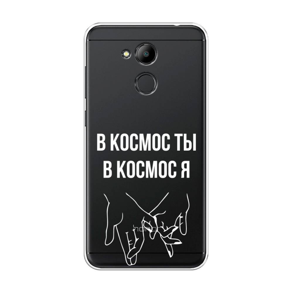 

Чехол Awog на Honor 6C Pro "В космос ты В космос я", Прозрачный;белый;серый, 63850-6