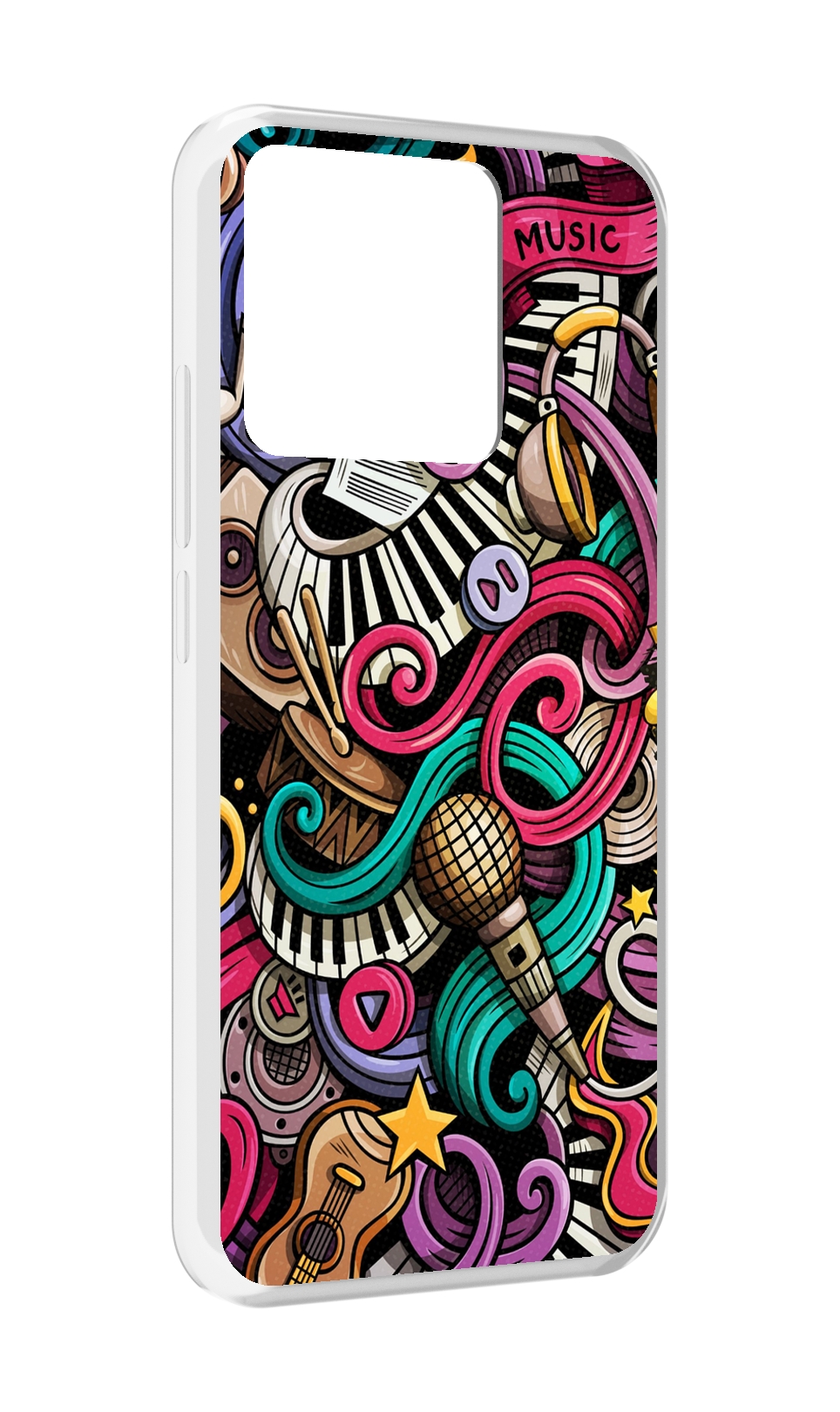 

Чехол MyPads Tocco для Xiaomi Redmi 10A любимая-музыка, Прозрачный, Tocco