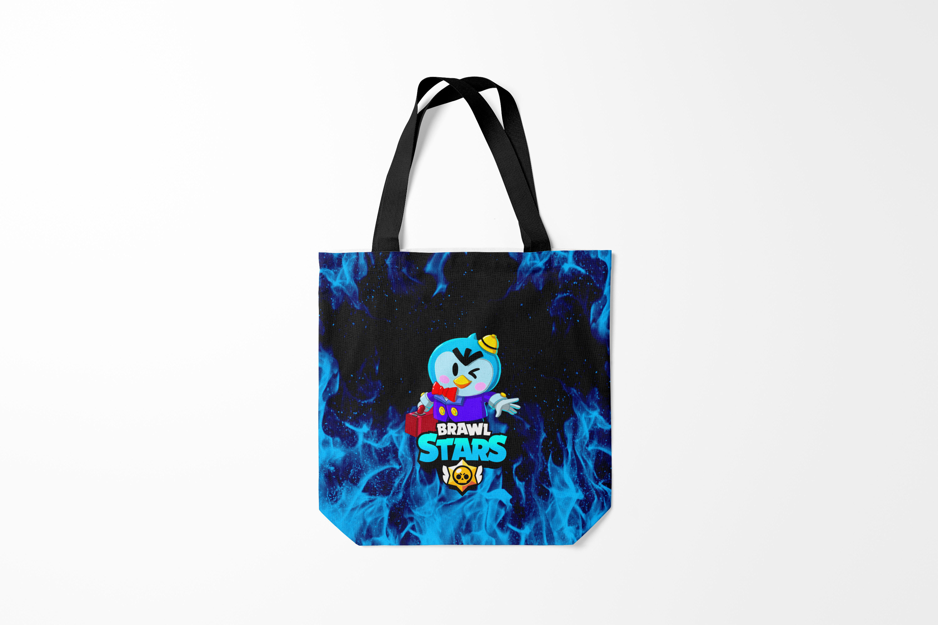 

Сумка шoппер унисекс Burnettie Brawl Stars MR.P, синий; черный, Brawl Stars MR.P