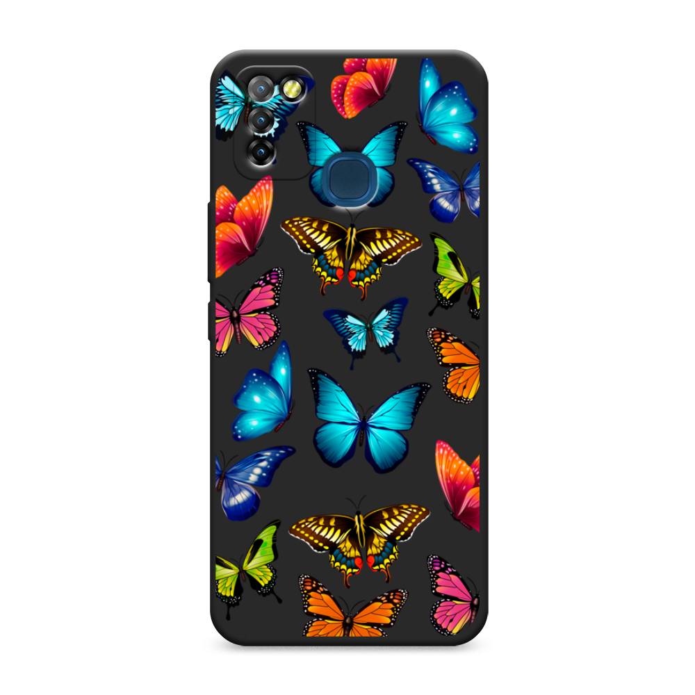 фото Чехол awog "разные бабочки" для infinix hot 10 lite