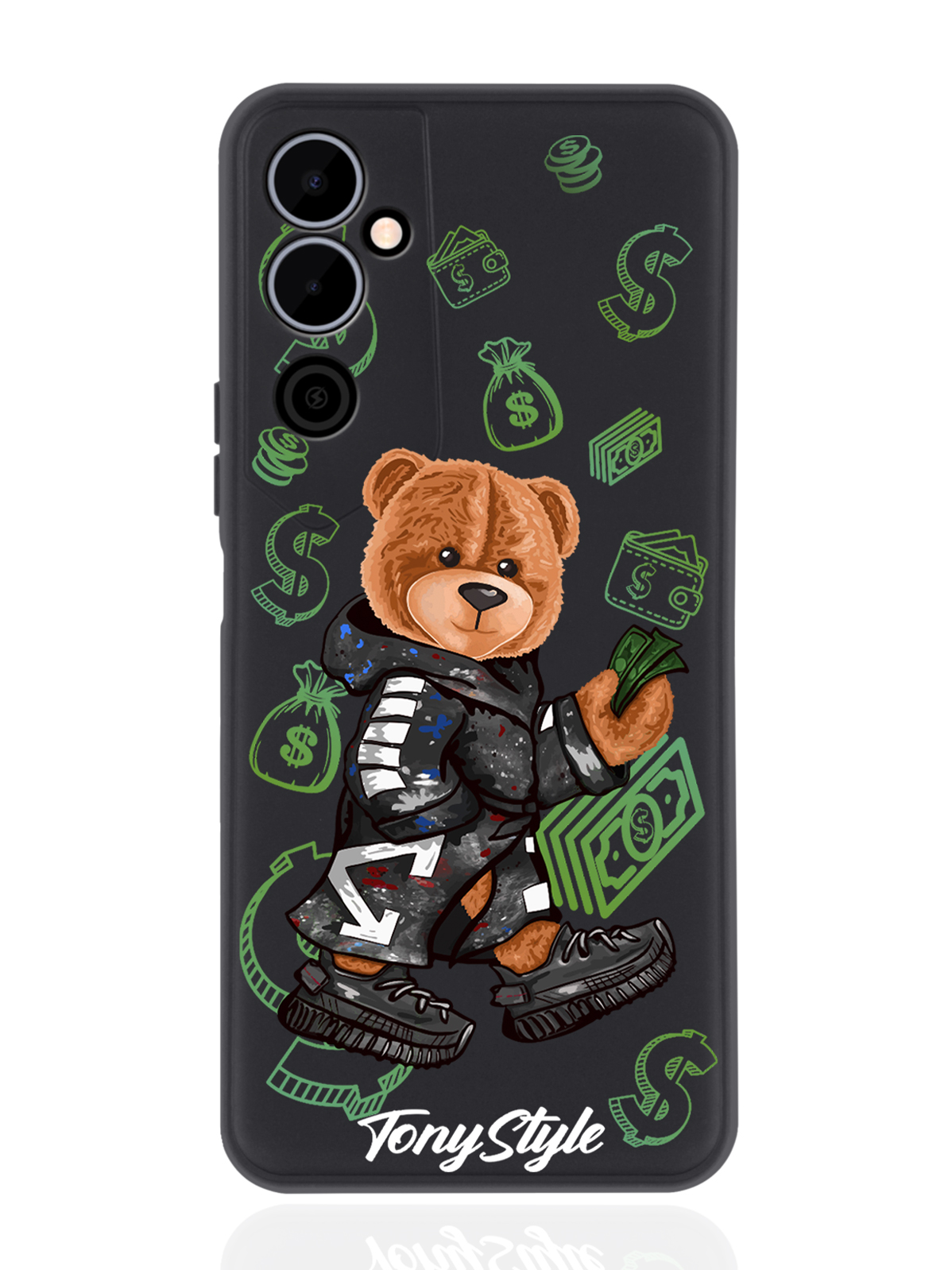 

Чехол Tony Style для Tecno Pova Neo 2 Tony Style Деньги черный, Коричневый;черный;зеленый