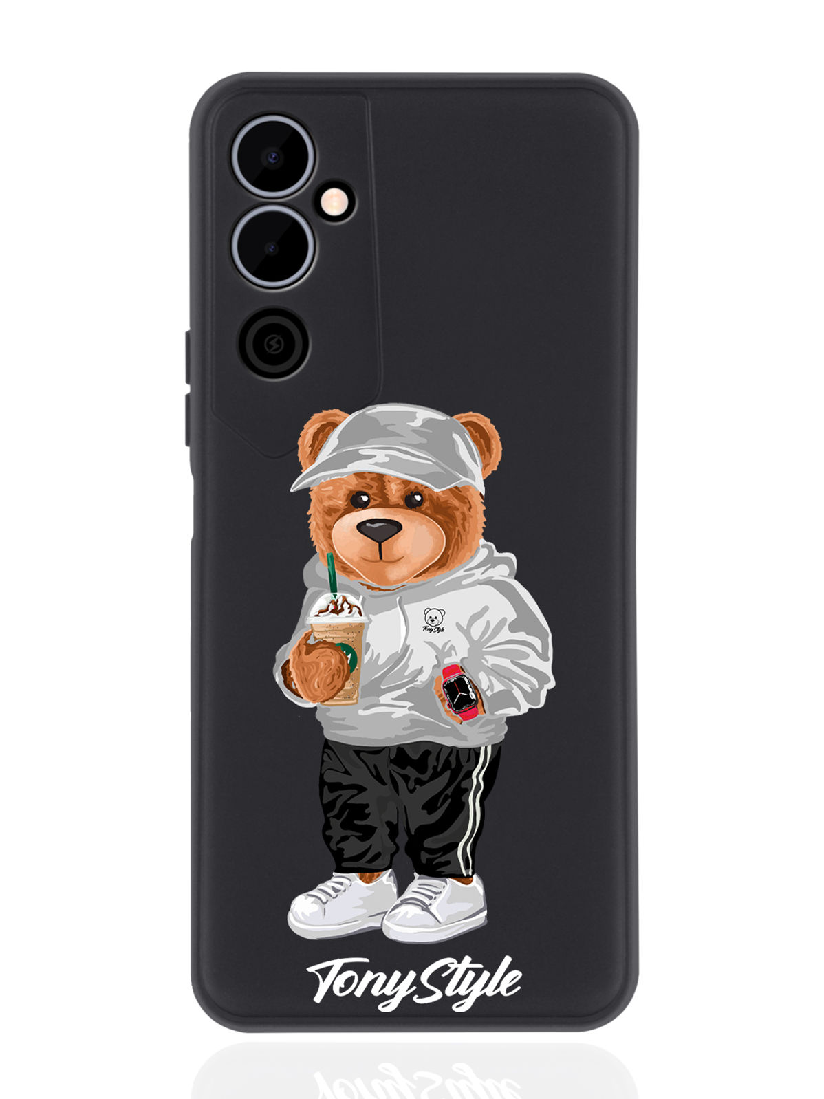 

Чехол Tony Style для Tecno Pova Neo 2 Tony Style с кофе черный, Серый;белый;черный