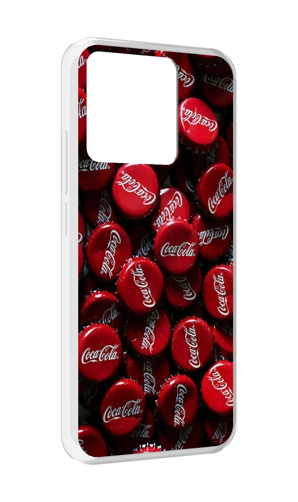 

Чехол MyPads Tocco для Xiaomi Redmi 10A крышки от кокаколы, Прозрачный, Tocco