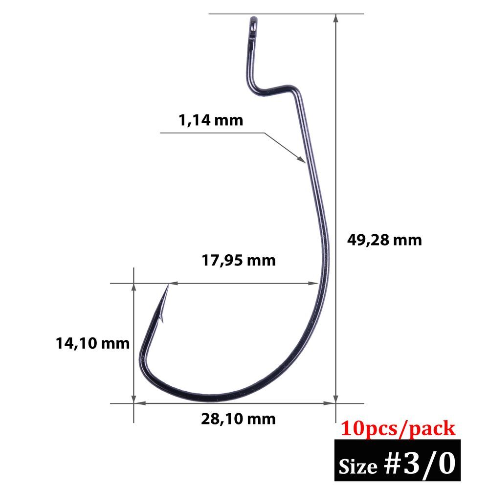 Крючок Catcher OFFSET 216 THIN Size 3/0 (1 пакетик)