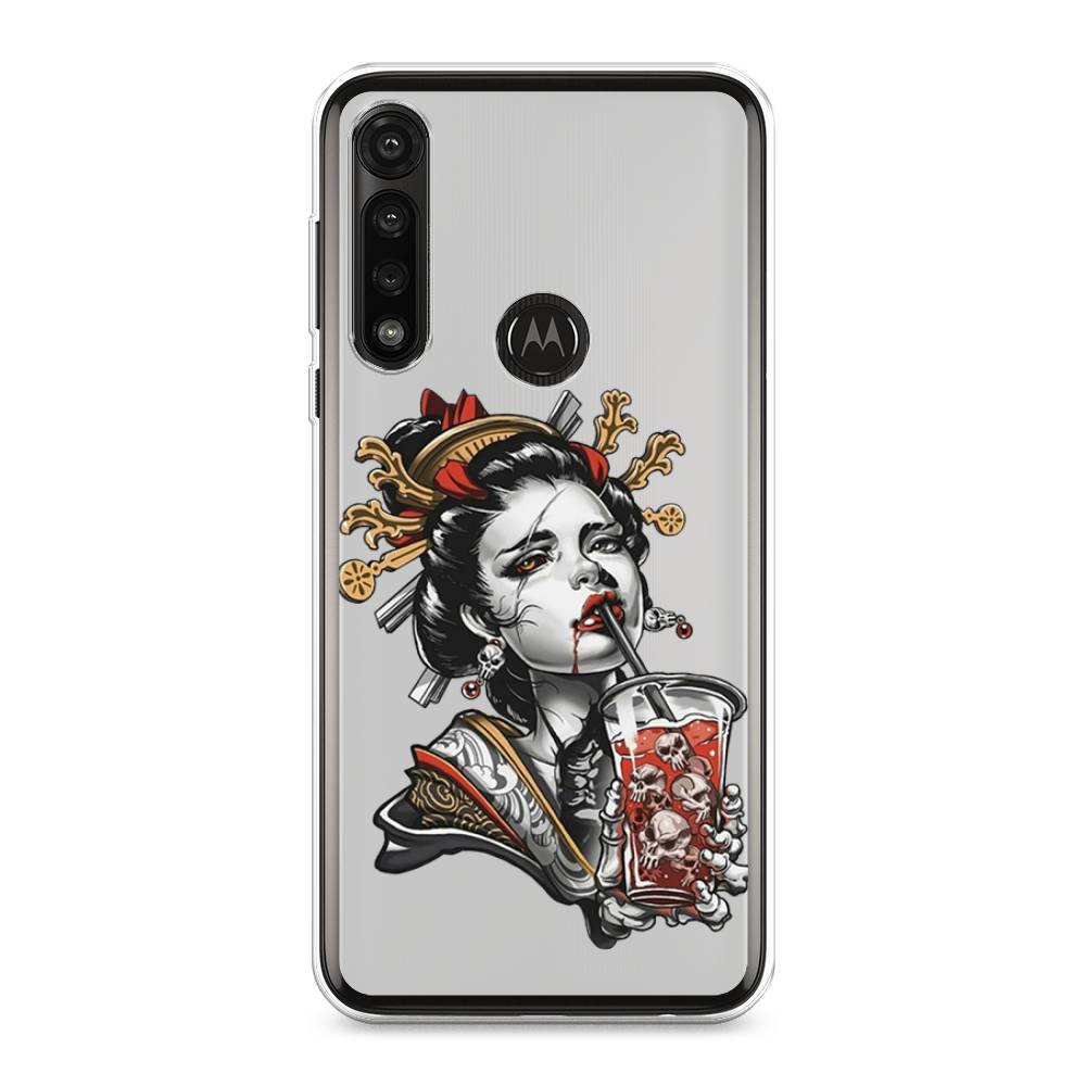 

Чехол на Motorola Moto G Power 2020 "Опасная гейша", Красный;черный;серый, 242650-4