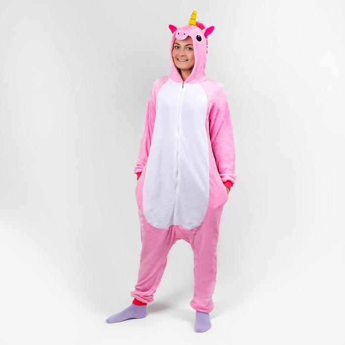 

Кигуруми «Единорог», р. 42, рост 152-158 см, цвет розовый, Единорог