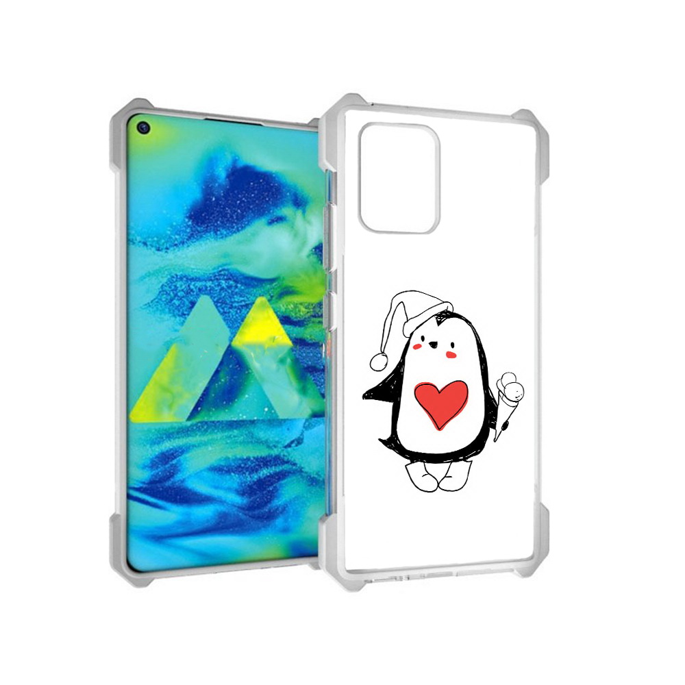 

Чехол MyPads Tocco для Samsung Galaxy S10 Lite Пингвин с мороженым (PT143840.502.135), Прозрачный, Tocco