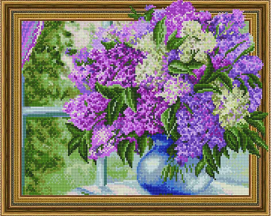 

Алмазная вышивка Painting Diamond «Букет сирени»