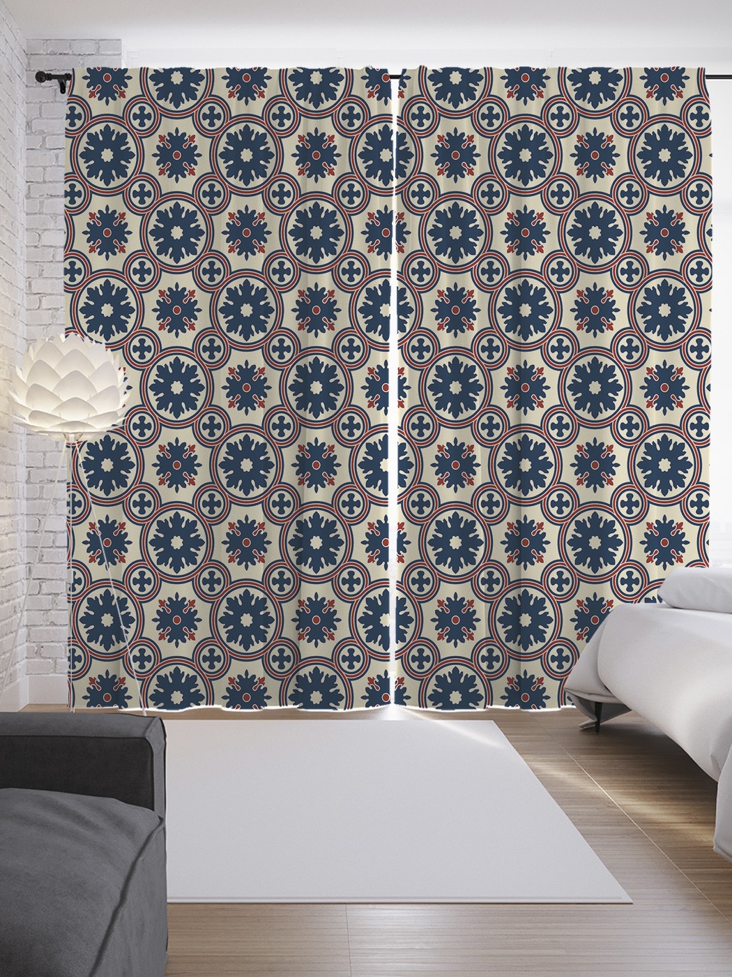 

Шторы JoyArty с фотопечатью "Традиционный декор" из сатена, 290х265 см, Традиционный декор