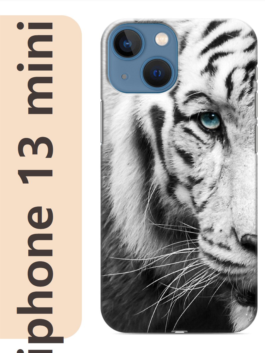 

Чехол на Apple Iphone 13 mini белый тигр 454, Iphm13zhiv