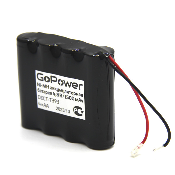 фото Аккумулятор для радиотелефонов gopower t393 pc1 ni-mh 1500mah