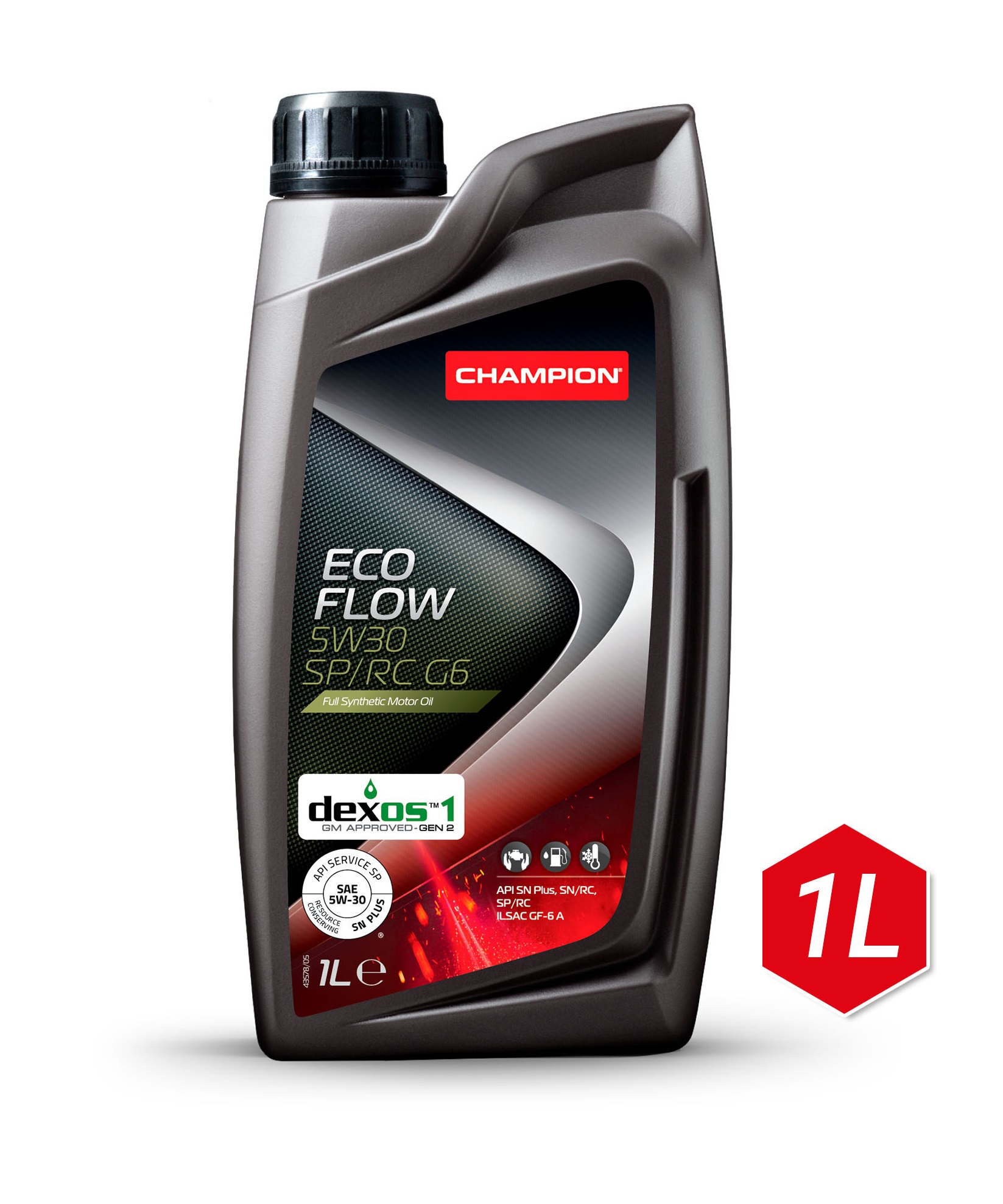 

Моторное масло CHAMPION синтетическое ECO FLOW SP/RC G6 5W30 1л