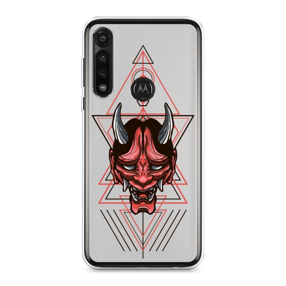 

Чехол на Motorola Moto G Power 2020 "Hanya Oni mask", Серый;красный;черный, 242650-4